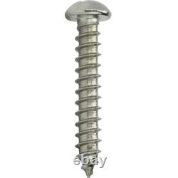 #10 Round Head Sheet Metal Screws Phillips Drive Stainless Steel All Size