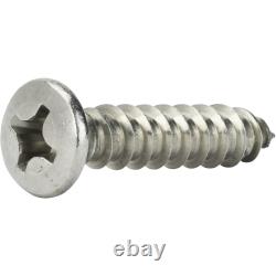 #10 Self Tapping Sheet Metal Screws Phillips Oval Head Stainless Steel All Sizes