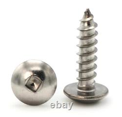 #10 Sheet Metal Screws Stainless Steel Square Drive Truss Head Select Size