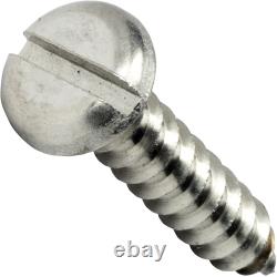 #12 Pan Head Sheet Metal Screws Stainless Steel Slotted Type A Self Tap All Size