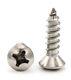 #12 Sheet Metal Screws 316 Stainless Steel Phillips Oval Head Select Size