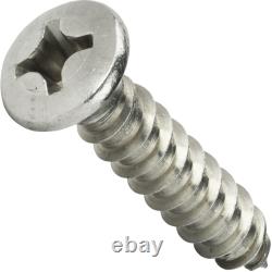 #14 Self Tapping Sheet Metal Screws Phillips Oval Head Stainless Steel All Sizes