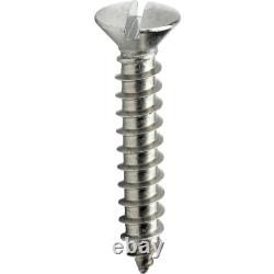 #14 Sheet Metal Screws Stainless Steel Oval Head Slotted Type A Tapping All Size
