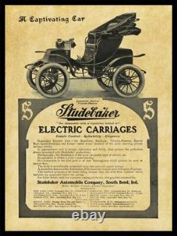 1907 Studebaker Electric Carriages NEW Metal Sign 24x30 USA STEEL XL Size 7 lb