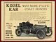 1908 Kissel Motor Car, Hartford Wi New Metal Sign 24x30 Usa Steel Xl Size 7 Lb