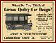 1910 Carlson Motor Vehicles New Metal Sign 24x30 Usa Steel Xl Size 7 Lb