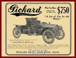 1910 Pickard Motor Cars, Brockton NEW Metal Sign 24x30 USA STEEL XL Size 7 lb