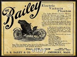 1911 Bailey Electric Cars NEW Metal Sign 24x30 USA STEEL XL Size 7 lb