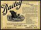 1911 Bailey Electric Cars New Metal Sign 24x30 Usa Steel Xl Size 7 Lb