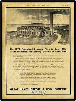 1913 Cleveland Power Plant NEW Metal Sign 24x30 USA STEEL XL Size 7 lbs