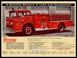 1959 Brockton MA Fire Truck NEW Metal Sign 24 x 30 USA STEEL XL Size 7 lb