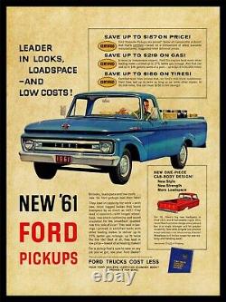 1961 Ford Pickup Truck NEW Metal Sign 24x30 USA STEEL XL Size 7 lbs