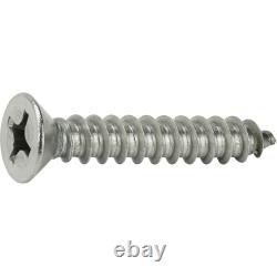 #1 Phillips Flat Head Self Tapping Sheet Metal Screws Stainless Steel All Sizes