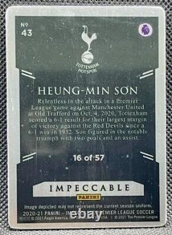 2020-21 Panini Impeccable EPL =Heung Min Son= Stainless Stars # /57 Tottenham