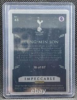 2020-21 Panini Impeccable EPL =Heung Min Son= Stainless Stars # /57 Tottenham