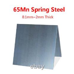 65Mn Spring Steel Sheet Mold Spring Plate Metal Panel 0.1mm2mm Thick, All Sizes