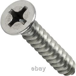 #8 Phillips Flat Head Self Tapping Sheet Metal Screws Stainless Steel All Sizes