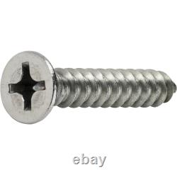 #8 Phillips Flat Head Self Tapping Sheet Metal Screws Stainless Steel All Sizes