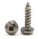 #8 Sheet Metal Screws 316 Stainless Steel Square Drive Pan Head Select Size