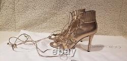 Brand New Authentic Jimmy Choo Womens Sandles Eu Size 37 gold leather