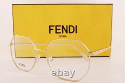 Brand New FENDI Eyeglass Frames FE 50053U 028 Gold Men Women Size 55mm