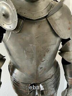 DECORATIVE MEDIEVAL KNIGHT FULL METAL SUIT OF ARMOR Life Size Restored NM183