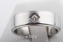 Diamond Ring Stainless Steel Solitaire Size 59 Fine