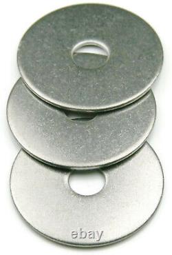 Fender Washers 18-8 Stainless Steel Large Diameter Washers Sizes #6 1/2 inch