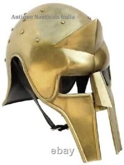 Gladiator Arena Brass Spike Helmet Metallic One Size