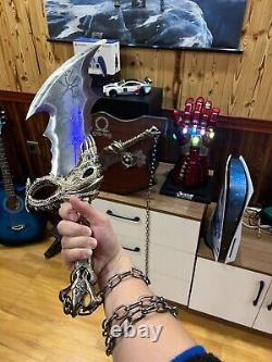 God of War Kratos's Blades Of Chaos 11 life Size all-metal Weapon model Cosplay
