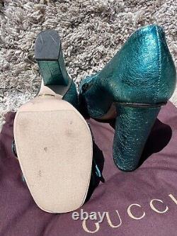 Gucci GG Mormont Metallic heels size 37 (7 womens)
