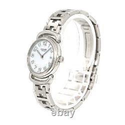 HERMES Pullman PU2.210 Date Quartz White Dial Ladies Wrist Watch 90229253