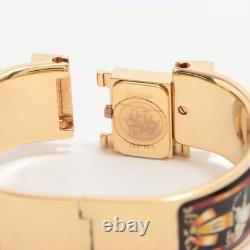Hermes Location L01.201 Gold Plated QZ Champagne Dial