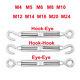 Hook Eye Turnbuckle Wire Rope Tension Rigging 304 Stainless Steel Heavy All Size