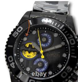 Invicta DC Comics Batman Mens 43mm Limited Ed Black Chronograph Watch 29061