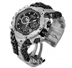 Invicta Gladiator Men's 55mm Black and Silver Swiss Chronograph Watch 34431