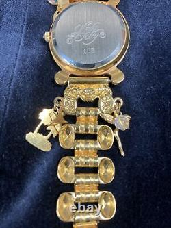 Kirks Folly Foreverland Watch Charms Gold Tone Neverland Map Womens Tinkerbell