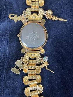 Kirks Folly Foreverland Watch Charms Gold Tone Neverland Map Womens Tinkerbell