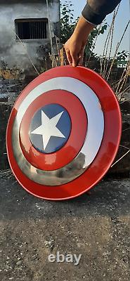 Marvels Avengers Legend Captain America Full Size Shield Metal with Leather strp