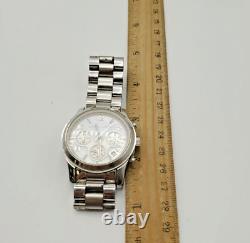 Michael Kors Quartz Runway Chronograph Stainless Steel-Tone Wrist Watch