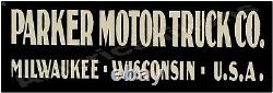 Parker Motor Truck Co. New Metal Sign, 16 x 48 USA STEEL XL Size 8#