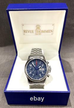 REVUE THOMMEN Airspeed Chronograph Day Date Blue Dial Men's Watch 17081.6