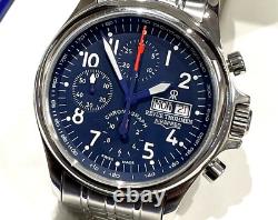REVUE THOMMEN Airspeed Chronograph Day Date Blue Dial Men's Watch 17081.6