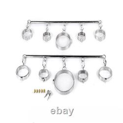 Removable Stainless Steel Metal Collar Handcuffs Ankles Slave Restraint Couples