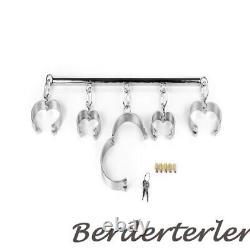 Removable Stainless Steel Metal Collar Handcuffs Ankles Slaves Restraint Couples