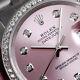 Rolex Datejust 36 Mm Stainless Steel Wrist Watch Metallic Pink Diamond Dial
