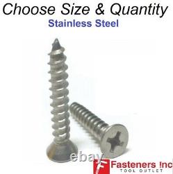 Sheet Metal Screws Stainless Steel Phillips Flat Head (Choose Size & Qty)