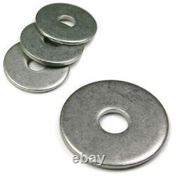 Stainless Steel Fender Washers Extra Thick Washers SAE Inch Sizes 1/4 1/2