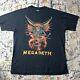 Vintage 200 Megadeth Thrash Metal Band T Shirt Size Xl Faded Giant Brand Black
