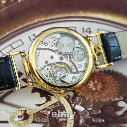 Vintage Watch USSR MARRIAGE 3602 Rare Dial Mens mechanism MOLNIJA 18 Jewels Gold